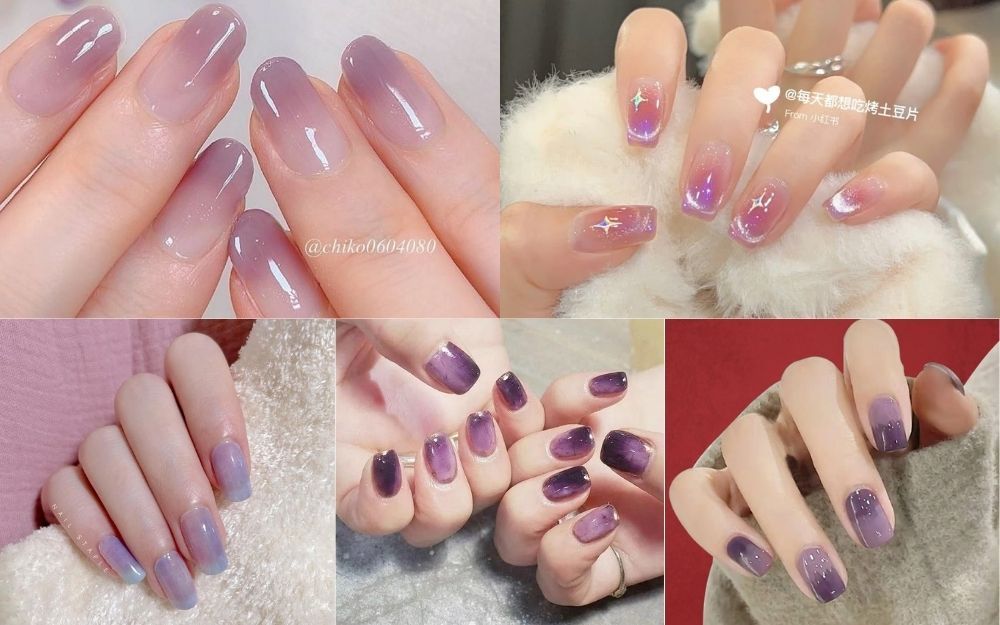 TOP 30+ Mẫu Nail Tím Ombre Đẹp Sành Điệu, Tôn Da Hot Trend 2026 - 6