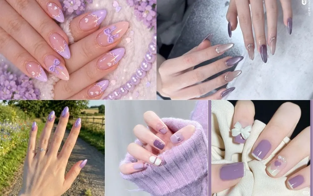 Top 50+ Mẫu Nail Tím Pastel Đẹp, Tôn Da, Trendy Cho Nàng - 9