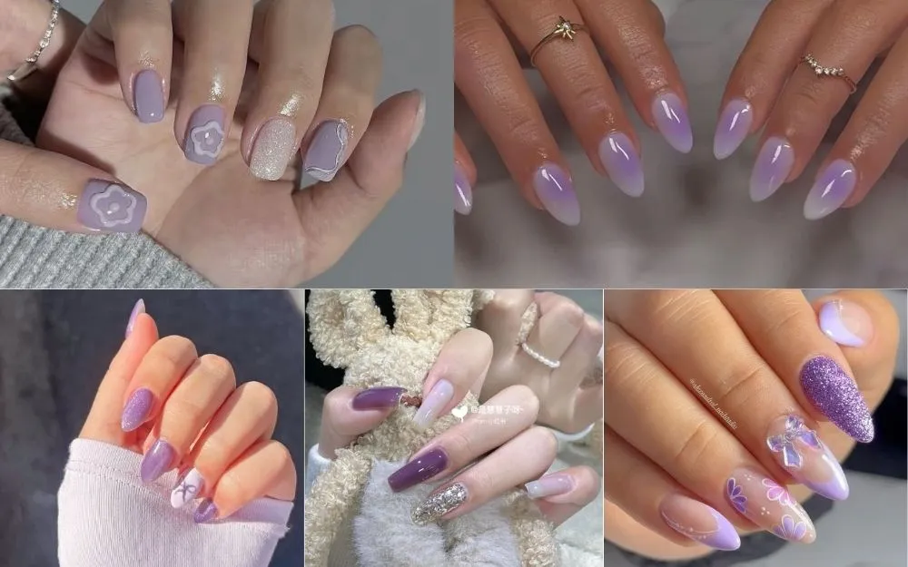 Top 50+ Mẫu Nail Tím Pastel Đẹp, Tôn Da, Trendy Cho Nàng - 4