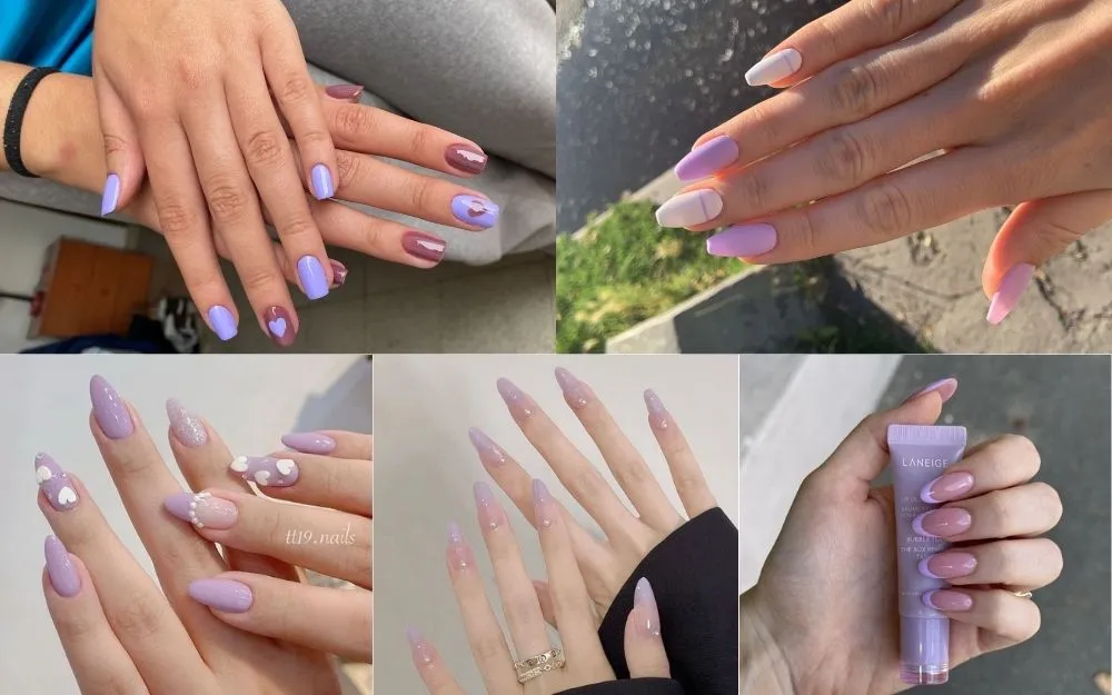 Top 50+ Mẫu Nail Tím Pastel Đẹp, Tôn Da, Trendy Cho Nàng - 5