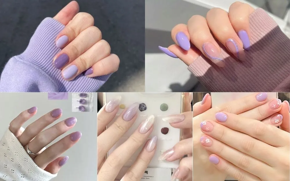 Top 50+ Mẫu Nail Tím Pastel Đẹp, Tôn Da, Trendy Cho Nàng - 7
