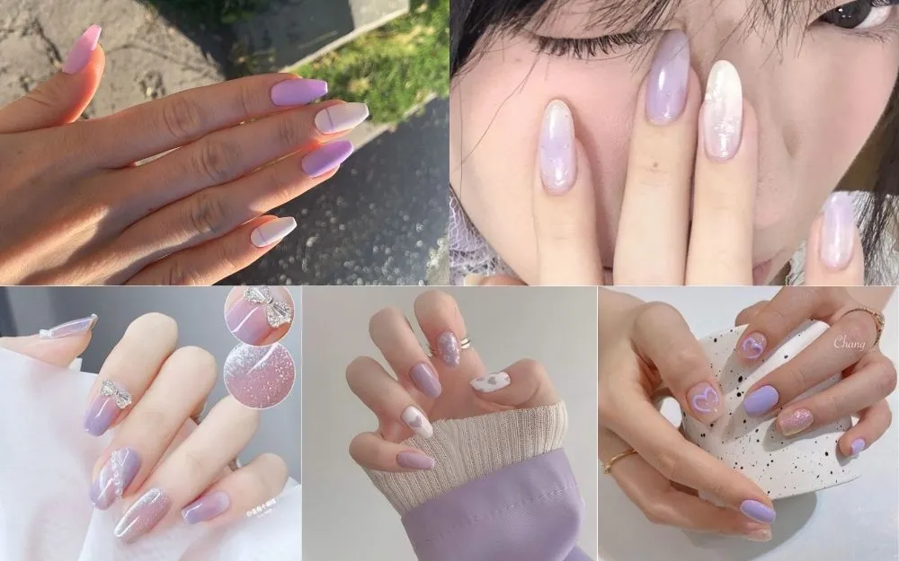 Gợi Ý 30+ Mẫu Nail Tím Sữa Đẹp Ngọt Ngào, Thời Thượng 2026 - 1