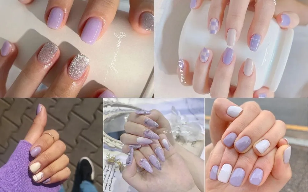 Gợi Ý 30+ Mẫu Nail Tím Sữa Đẹp Ngọt Ngào, Thời Thượng 2026 - 5