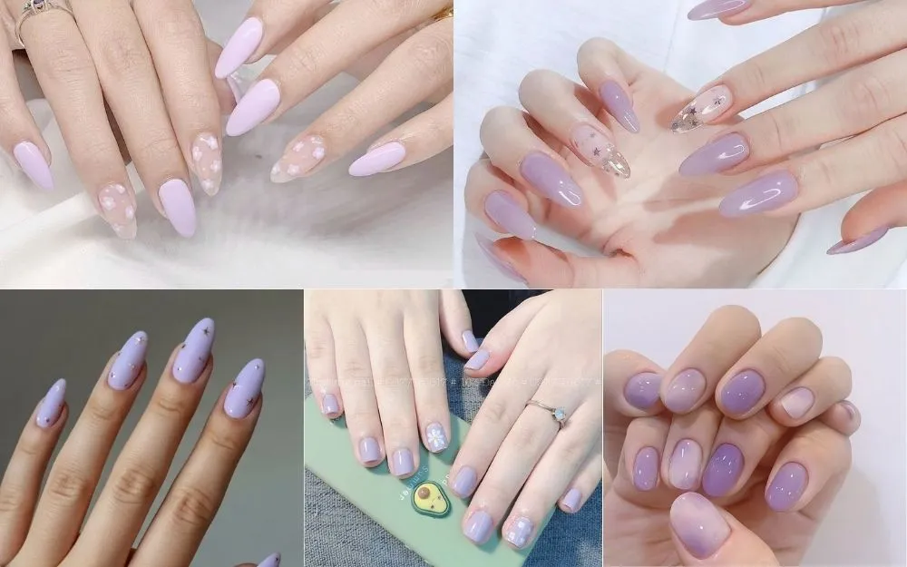 Gợi Ý 30+ Mẫu Nail Tím Sữa Đẹp Ngọt Ngào, Thời Thượng 2026 - 6