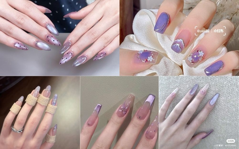 Top 50+ Mẫu Nail Tím Thạch Đẹp, Căng Mọng, Hot Trend 2026 - 9