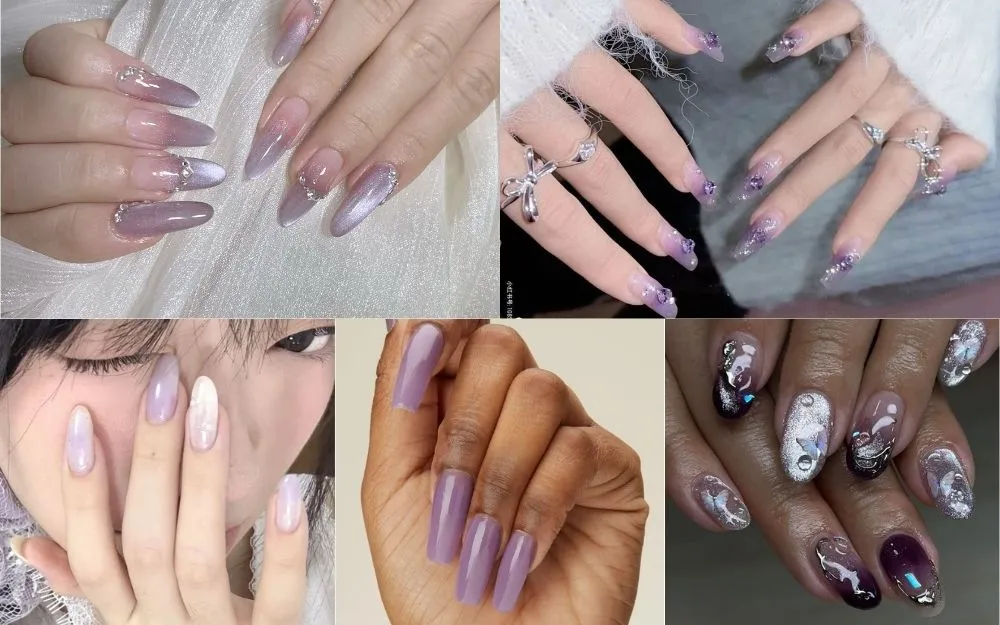 Top 50+ Mẫu Nail Tím Thạch Đẹp, Căng Mọng, Hot Trend 2026 - 1