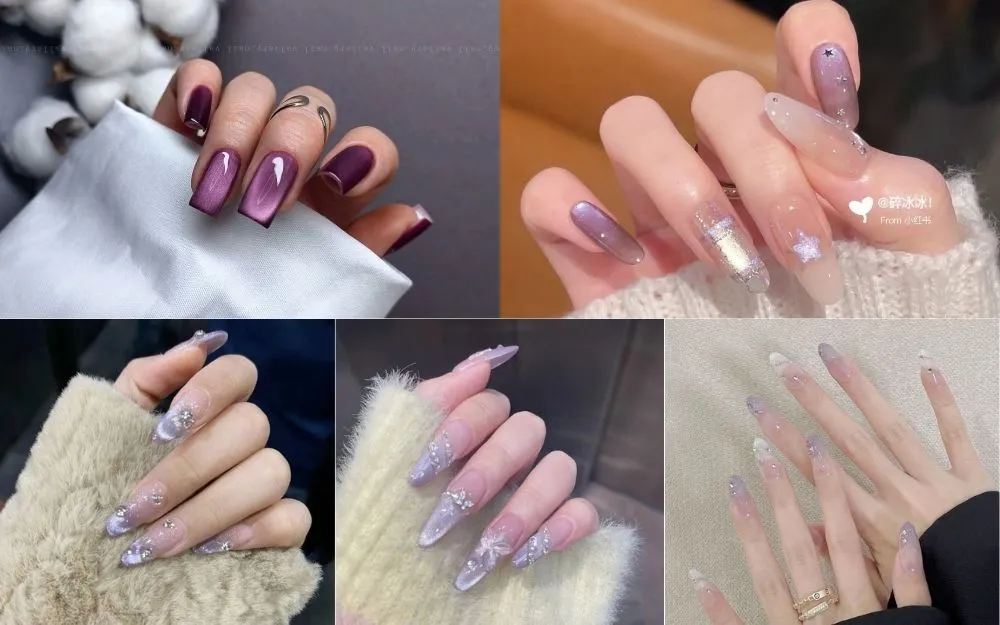 Top 50+ Mẫu Nail Tím Thạch Đẹp, Căng Mọng, Hot Trend 2026 - 3