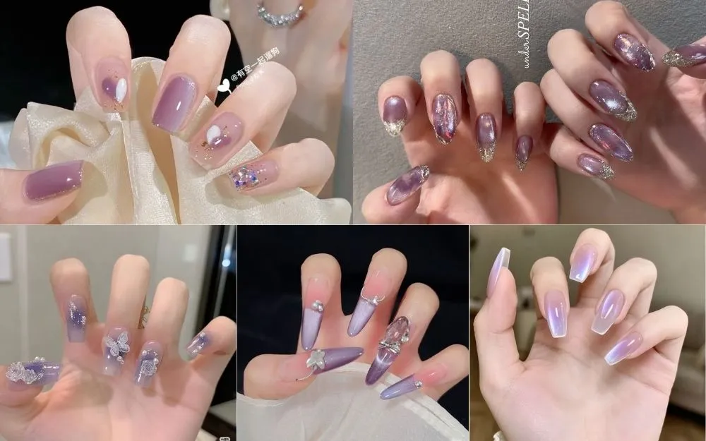 Top 50+ Mẫu Nail Tím Thạch Đẹp, Căng Mọng, Hot Trend 2026 - 4