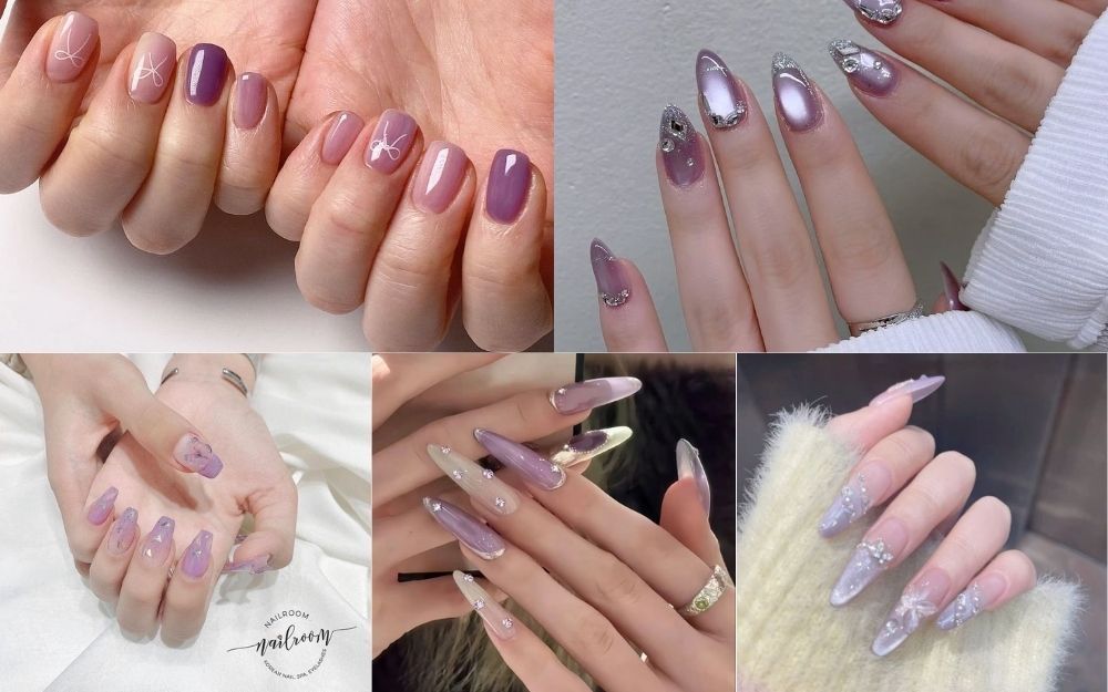 Top 50+ Mẫu Nail Tím Thạch Đẹp, Căng Mọng, Hot Trend 2026 - 6