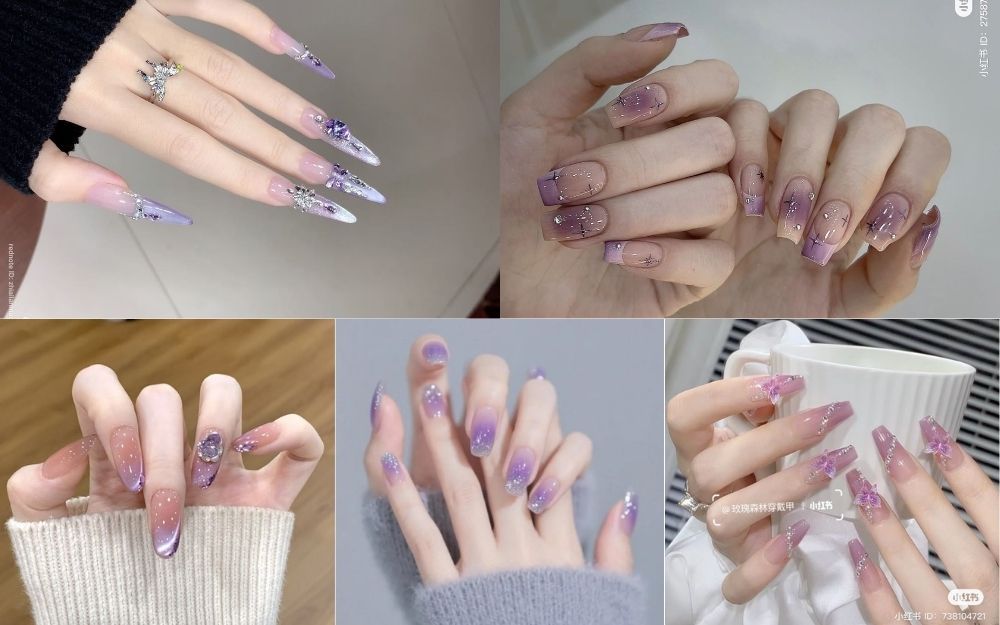Top 50+ Mẫu Nail Tím Thạch Đẹp, Căng Mọng, Hot Trend 2026 - 7