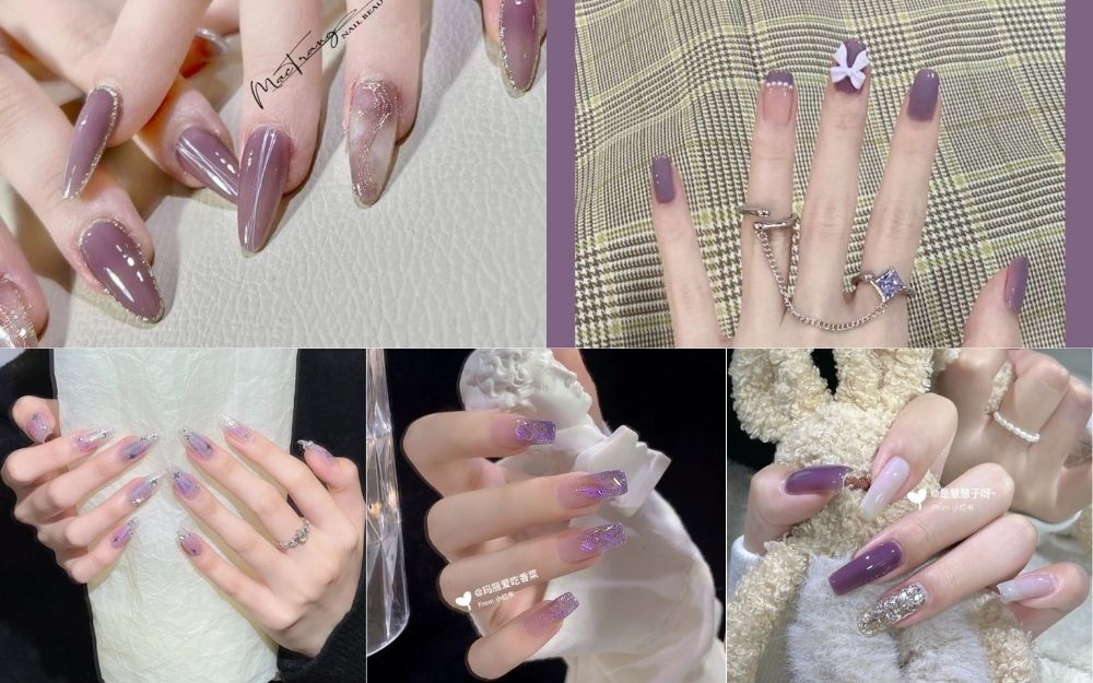 Top 50+ Mẫu Nail Tím Thạch Đẹp, Căng Mọng, Hot Trend 2026 - 8