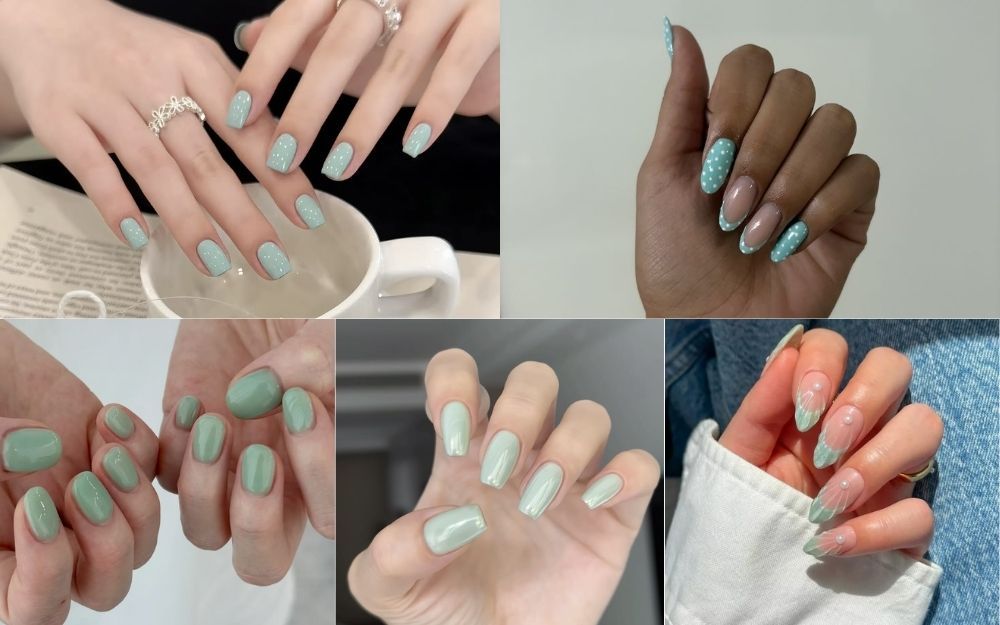 Top 30+ Mẫu Nail Xanh Mint Đẹp, Tôn Da, Xu Hướng 2026 - 2