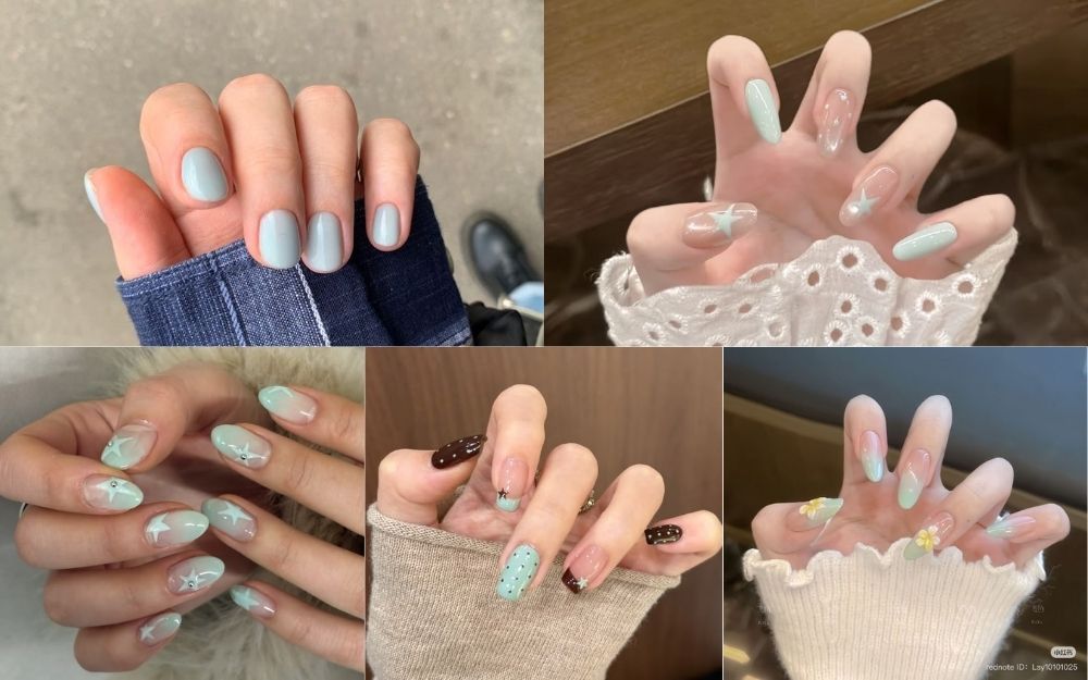 Top 30+ Mẫu Nail Xanh Mint Đẹp, Tôn Da, Xu Hướng 2026 - 3