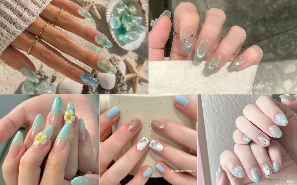 Top 30+ Mẫu Nail Xanh Mint Đẹp, Tôn Da, Xu Hướng 2026 - 5