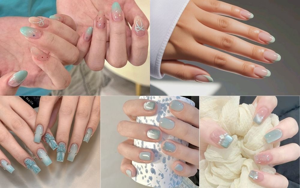 Top 30+ Mẫu Nail Xanh Mint Đẹp, Tôn Da, Xu Hướng 2026 - 6