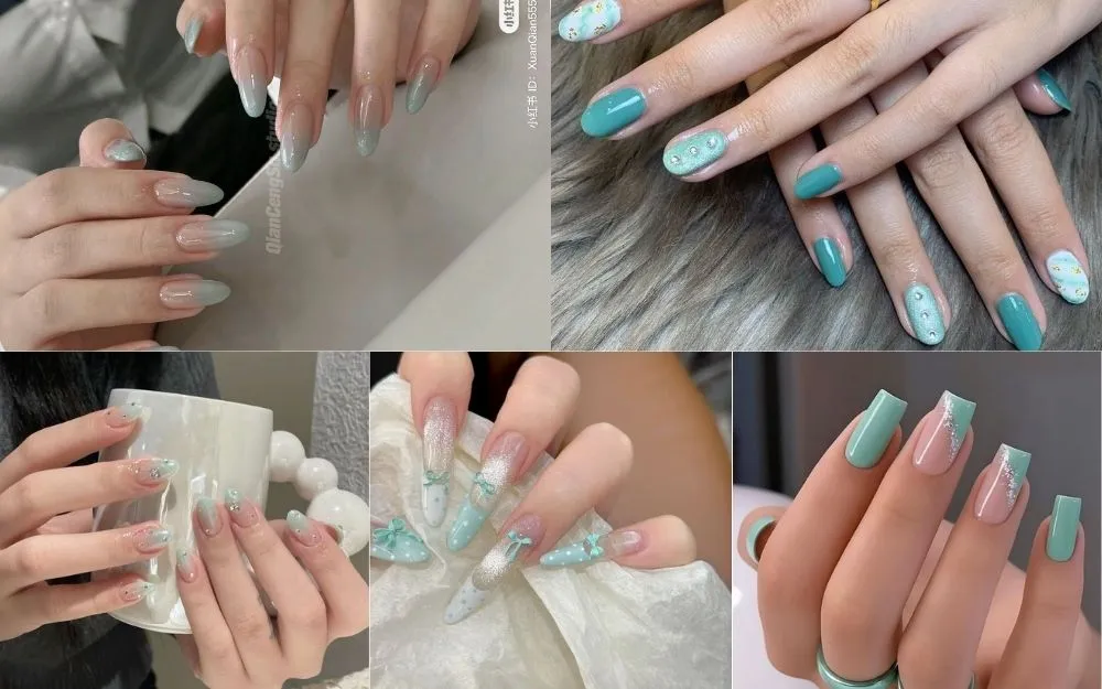 Top 30+ Mẫu Nail Xanh Ngọc Thạch Đẹp Sang Chảnh 2026 - 3