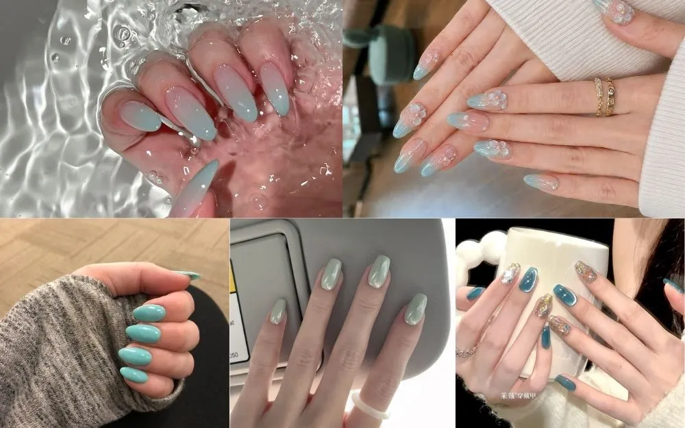 Top 30+ Mẫu Nail Xanh Ngọc Thạch Đẹp Sang Chảnh 2026 - 4
