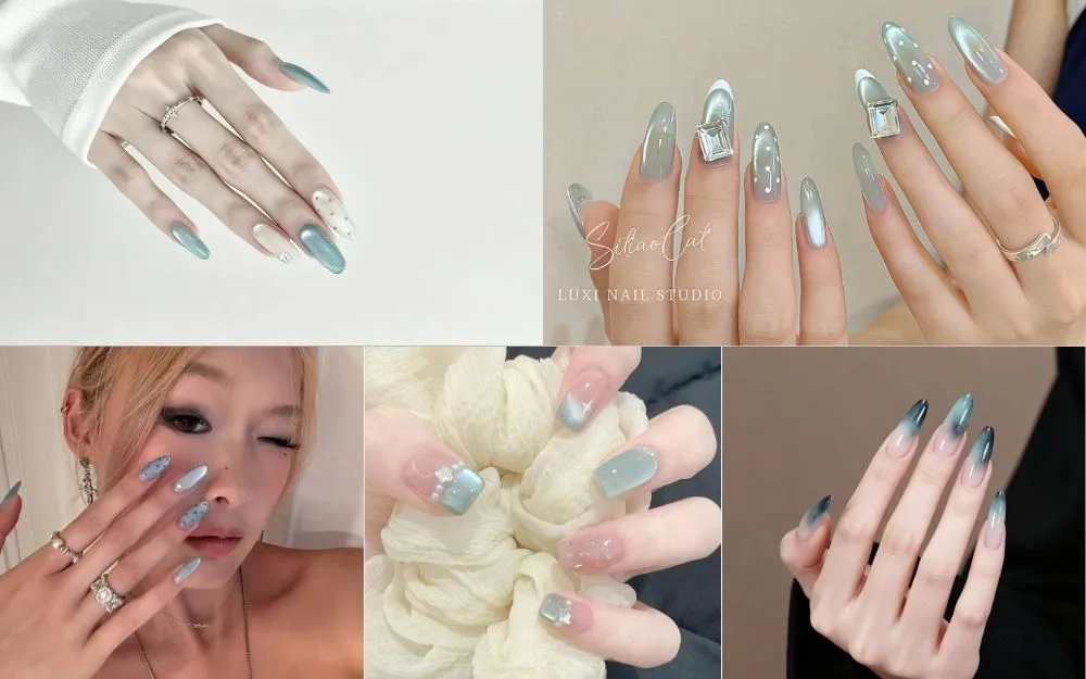 Top 30+ Mẫu Nail Xanh Ngọc Thạch Đẹp Sang Chảnh 2026 - 6