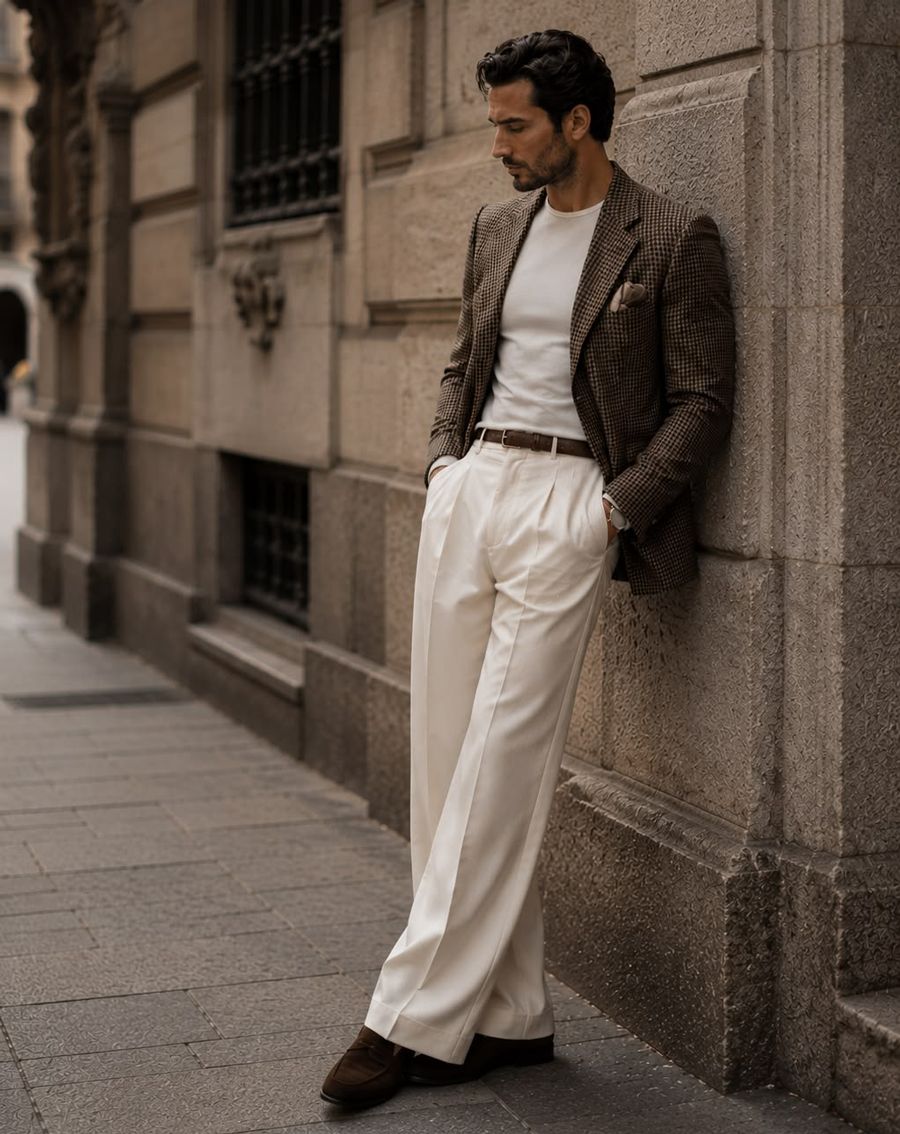 Áo blazer nam + quần Chinos