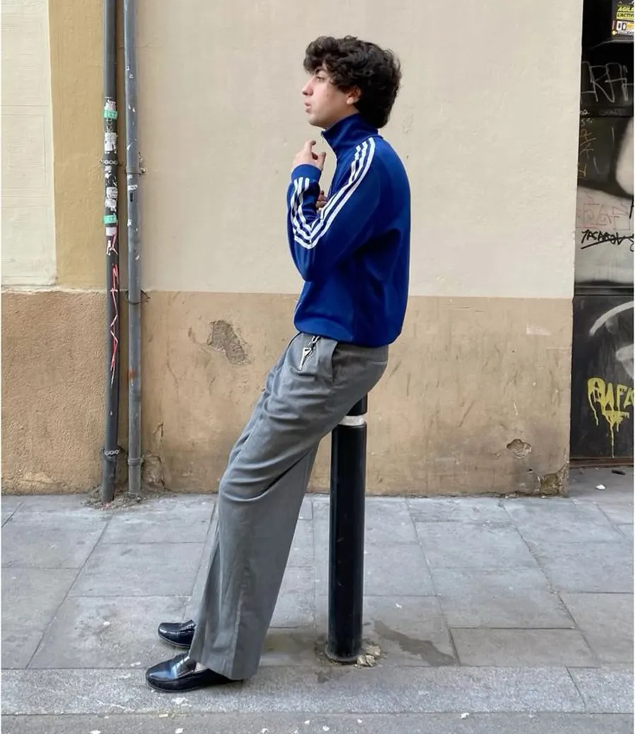 Áo khoác Adidas + quần chinos