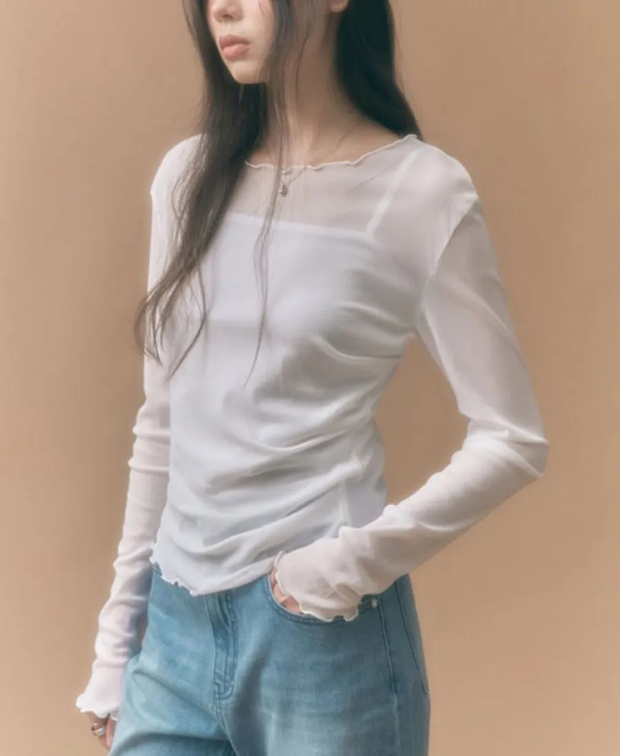 Áo tay dài cổ thuyền phối cùng áo quây