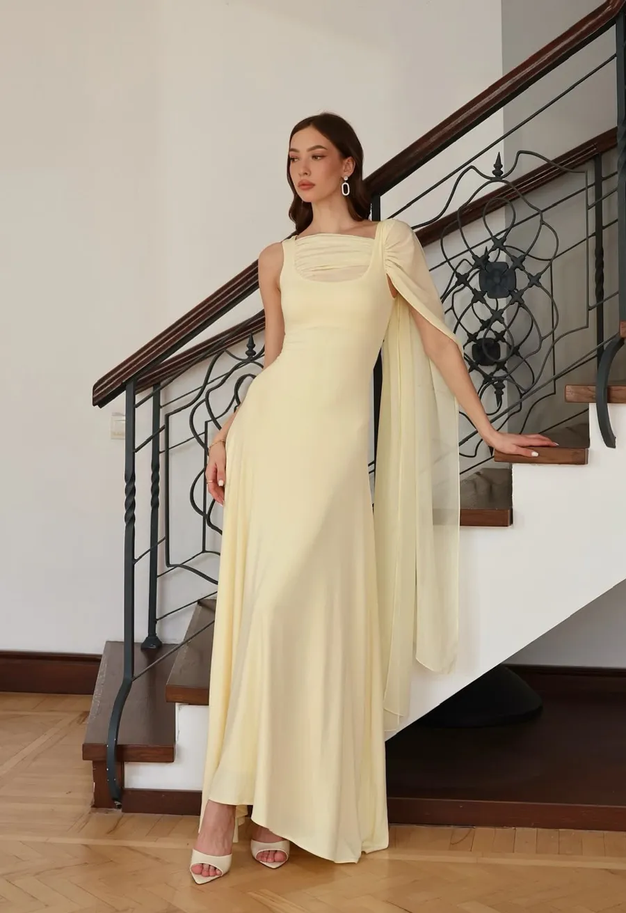 Đầm dạ hội lệch vai 