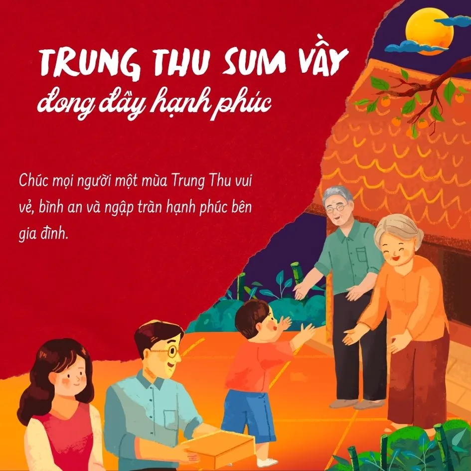 STT đăng ảnh Trung Thu chúc Tết đoàn viên với gia đình