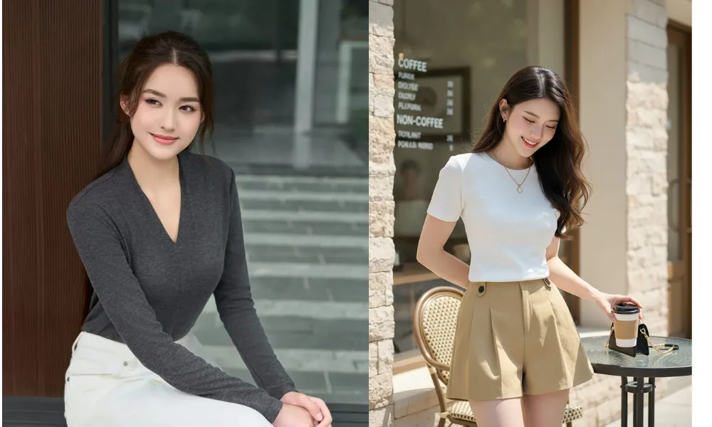 Cổ ngắn nên mặc gì? 10 công thức phối đồ cho người cổ ngắn - 1