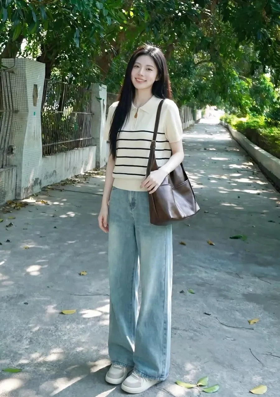 Áo thun và quần jeans