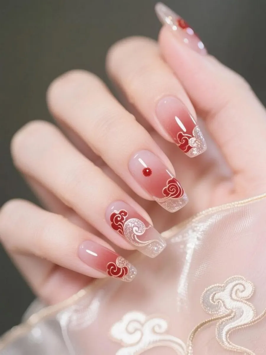 Mẫu nail đám mây