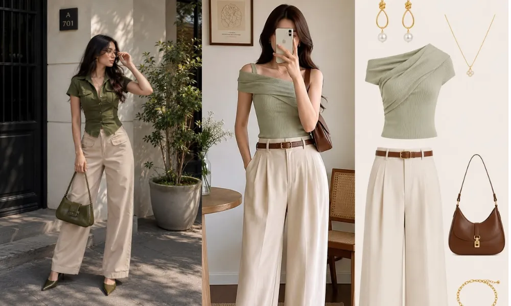 Màu olive phối với màu gì? Gợi ý phối đồ với màu xanh olive - 16
