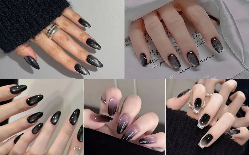 Top 30+ Mẫu Nail Đen Mắt Mèo Sang Chảnh, Cuốn Hút Hiện Nay - 1