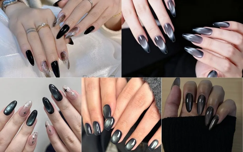 Top 30+ Mẫu Nail Đen Mắt Mèo Sang Chảnh, Cuốn Hút Hiện Nay - 2