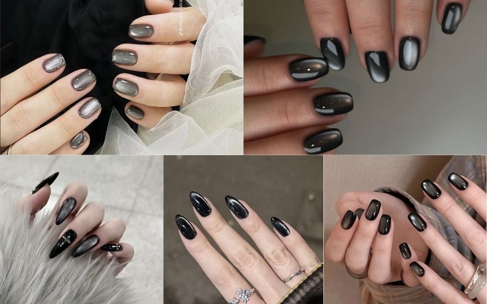 Top 30+ Mẫu Nail Đen Mắt Mèo Sang Chảnh, Cuốn Hút Hiện Nay - 5