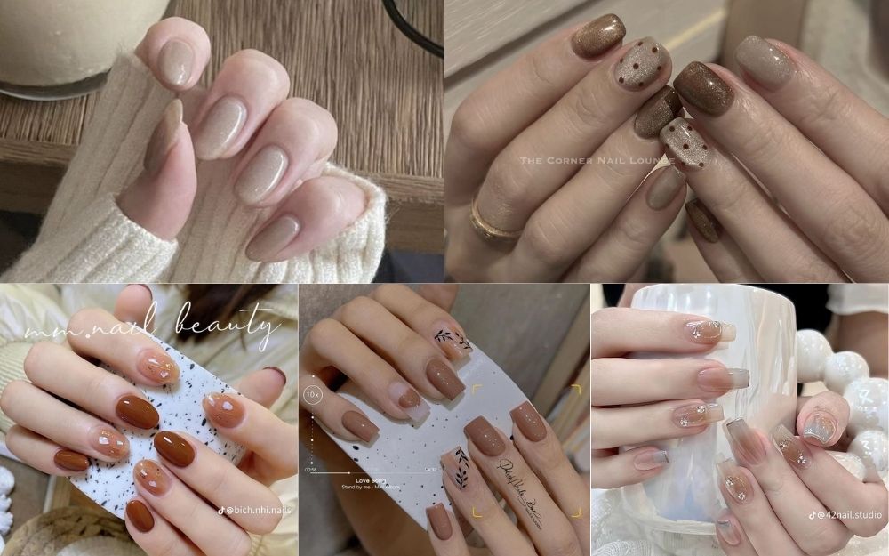 Top 50+ Mẫu Nail Màu Trà Đẹp, Sang Chảnh Thời Thượng 2026 - 9