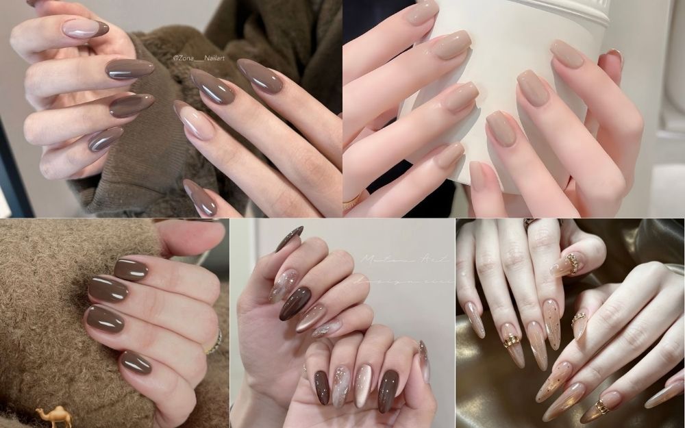 Top 50+ Mẫu Nail Màu Trà Đẹp, Sang Chảnh Thời Thượng 2026 - 1