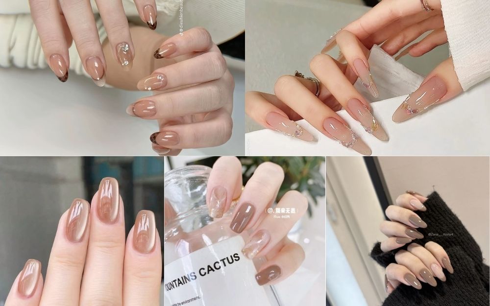 Top 50+ Mẫu Nail Màu Trà Đẹp, Sang Chảnh Thời Thượng 2026 - 7