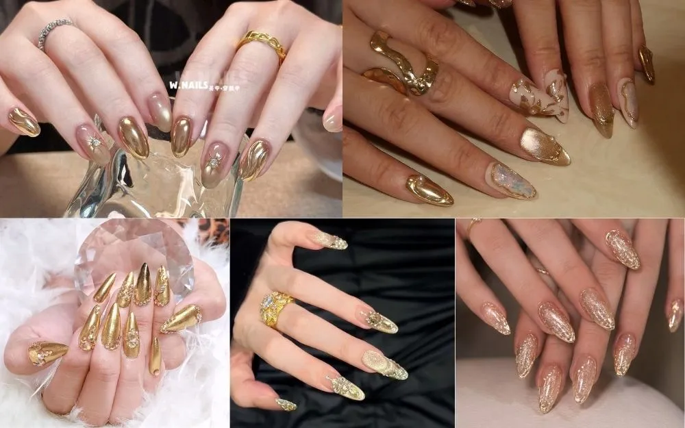 Top 30+ Mẫu Nail Màu Vàng Ánh Kim Sang Chảnh, Tôn Da 2026 - 3