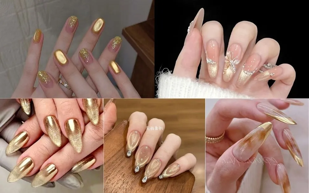 Top 30+ Mẫu Nail Màu Vàng Ánh Kim Sang Chảnh, Tôn Da 2026 - 5