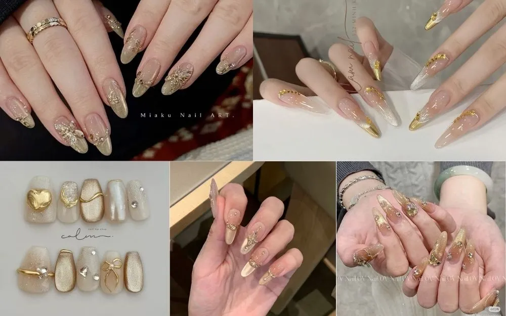 Top 30+ Mẫu Nail Màu Vàng Ánh Kim Sang Chảnh, Tôn Da 2026 - 6