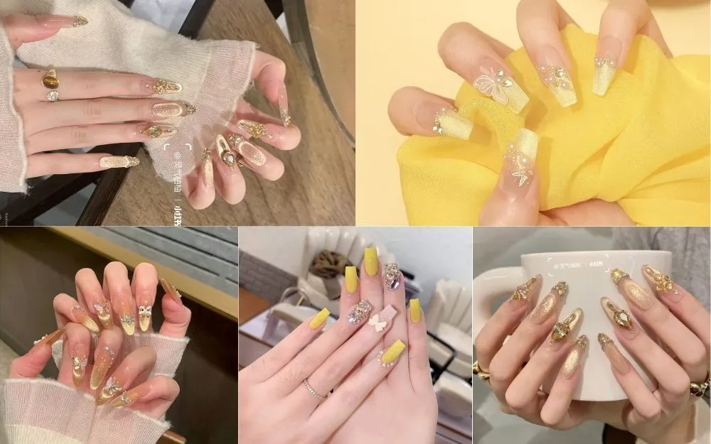 Top 50+ Mẫu Nail Vàng Đẹp, Sang Chảnh Hot Trend 2026 - 7