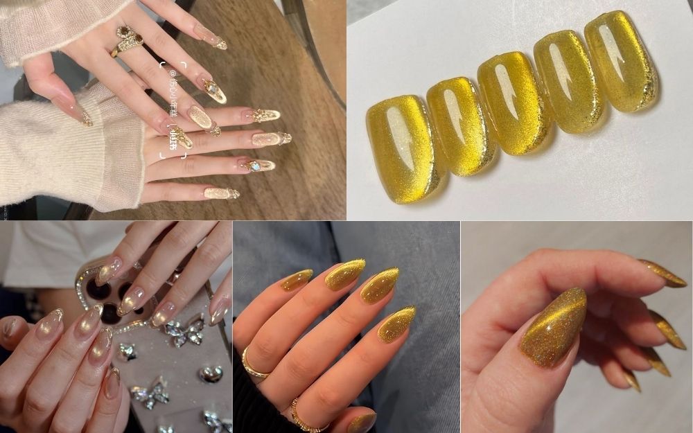 Đón Đầu Xu Hướng Với Bộ Sưu Tập Nail Vàng Mắt Mèo Siêu Cuốn Hút - 4