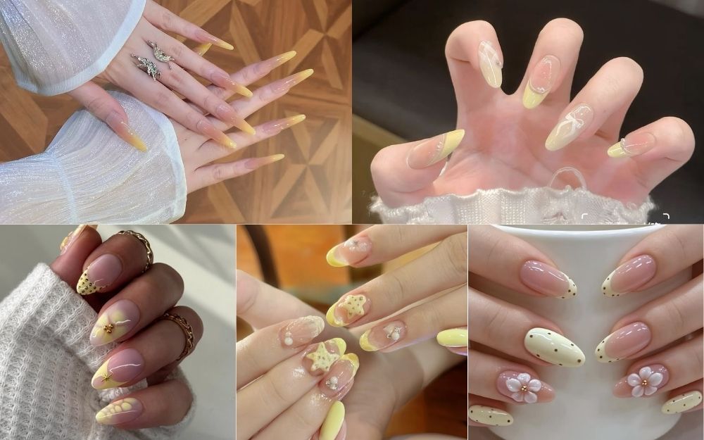 Đốn Tim Với 30+ Mẫu Nail Màu Vàng Pastel Nhẹ Nhàng Cho Nàng - 1