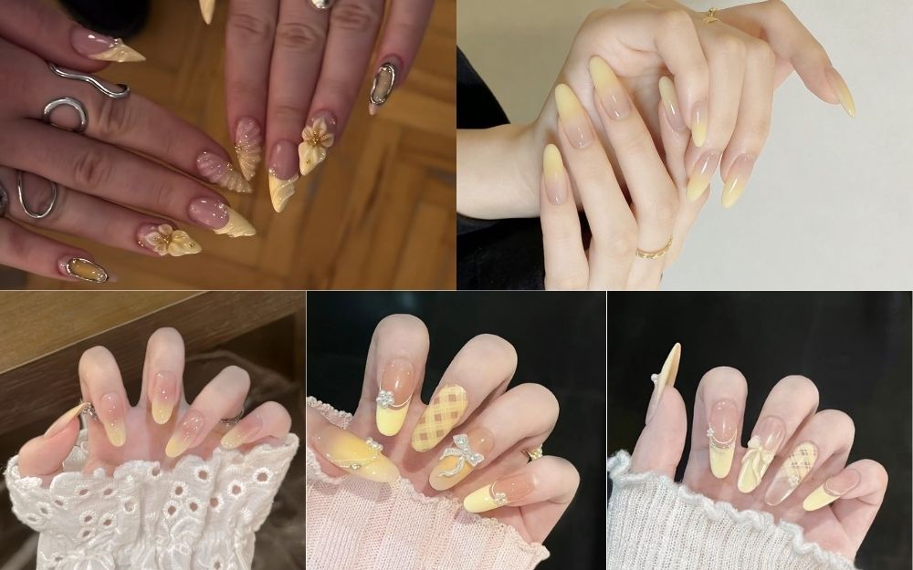 Đốn Tim Với 30+ Mẫu Nail Màu Vàng Pastel Nhẹ Nhàng Cho Nàng - 2