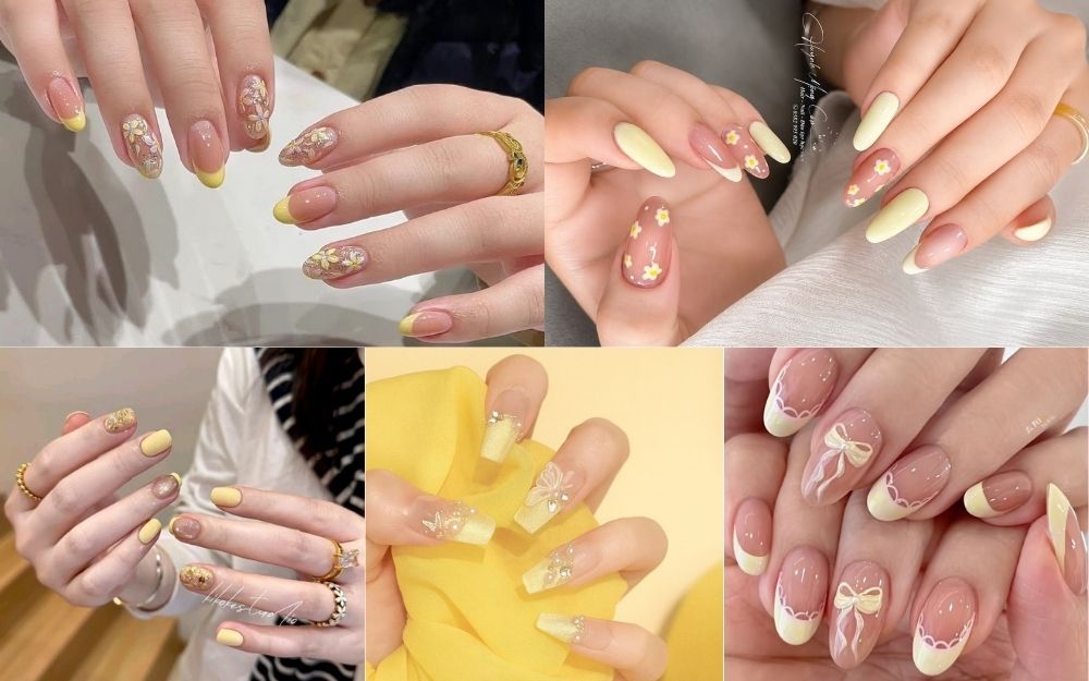 Đốn Tim Với 30+ Mẫu Nail Màu Vàng Pastel Nhẹ Nhàng Cho Nàng - 6