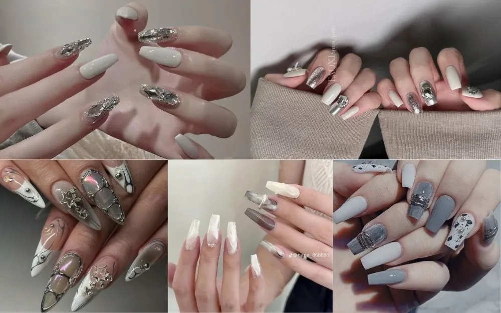 Top 99+ Mẫu Nail Xám Sang Chảnh, Thời Thượng Hot Trend Hiện Nay  - 9