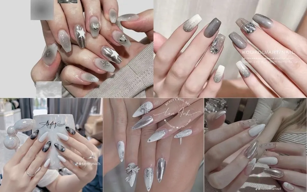 Top 99+ Mẫu Nail Xám Sang Chảnh, Thời Thượng Hot Trend Hiện Nay  - 10