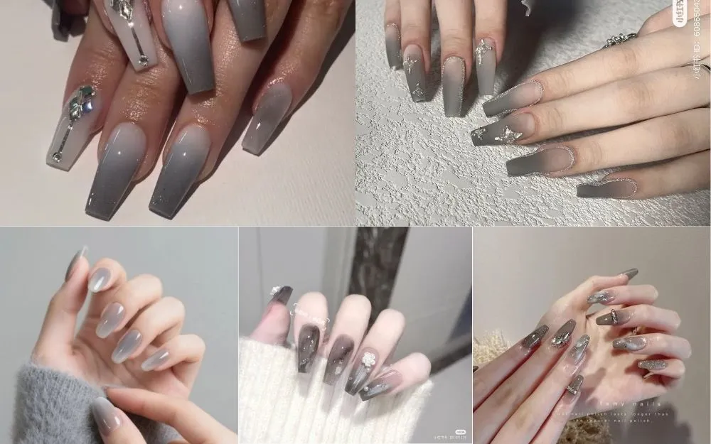 Top 99+ Mẫu Nail Xám Sang Chảnh, Thời Thượng Hot Trend Hiện Nay  - 2