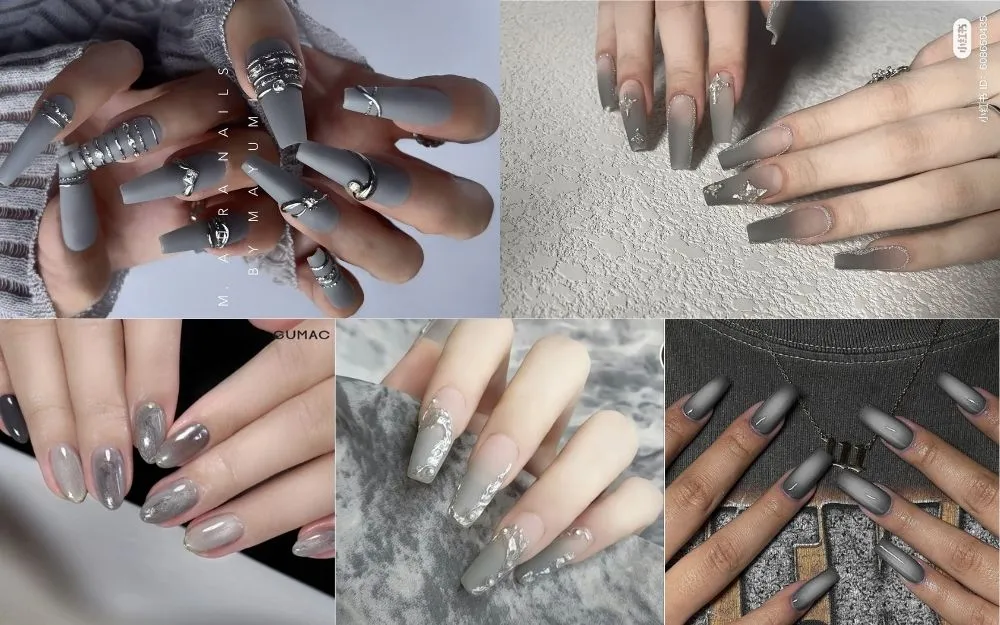 Top 99+ Mẫu Nail Xám Sang Chảnh, Thời Thượng Hot Trend Hiện Nay  - 3