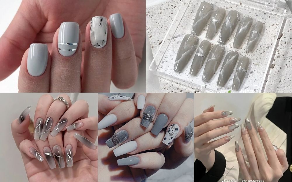 Top 99+ Mẫu Nail Xám Sang Chảnh, Thời Thượng Hot Trend Hiện Nay  - 4